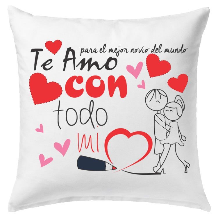 Cojín completo de San Valentín funda + relleno cojines para sofá, cojines  amores, regalos para pareja Te amo, cojines decorativos para cama, cojín 40  x 40, ideas de regalo : : Hogar y cocina