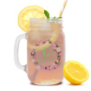 JARRA MASON DE CRISTAL ESMERILADO SUBLIMABLE