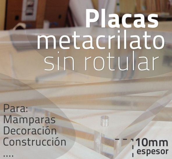 Placa de metacrilato 10 mm