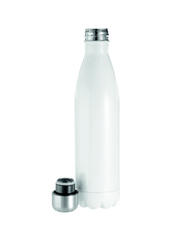 Botella acero inoxidable Personalizada 750ml blanco o plateada - Soluciones  Shop®