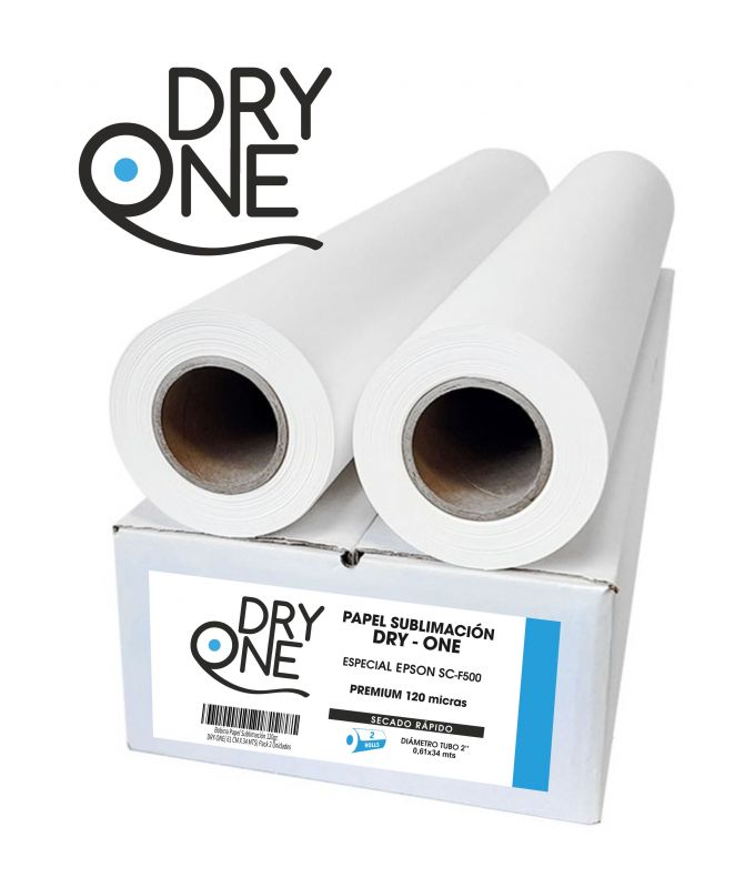 Bobina Papel Sublimación Dry-One (Pack 2 unidades) Epson F500, Papel de  sublimación