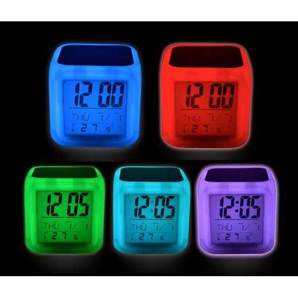 Reloj Despertador Digital Cambia Color Sublimable