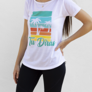 Camiseta Blanca Mujer con Tacto Algodón 